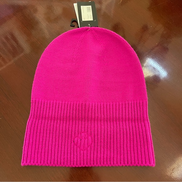 Kate Spade Flocked Ribbed Spade Beanie - Picture 3 of 5
